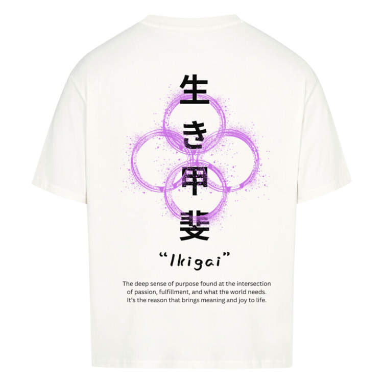 IKIGAI Oversized T-Shirt Weiß