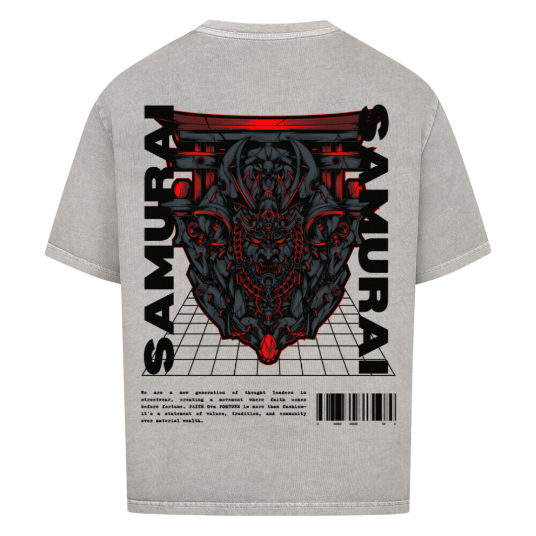 SAMURAI Oversized T-Shirt Washed Grey