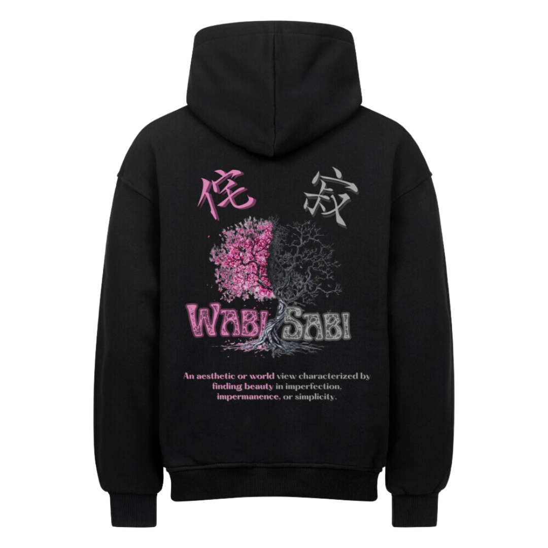 WABI-SABI Oversized Hoodie Schwarz