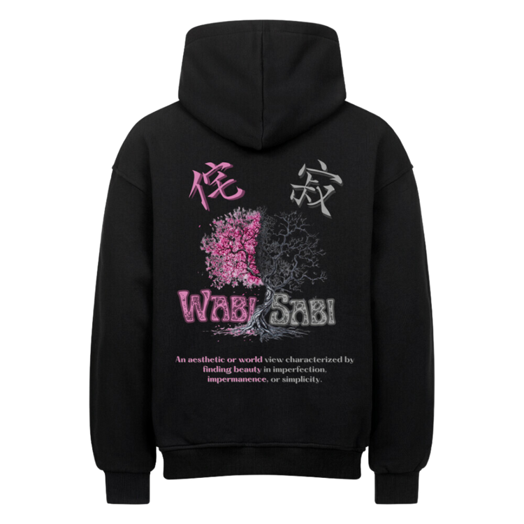 WABI-SABI Oversized Hoodie Schwarz