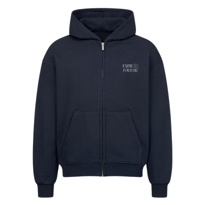 IKIGAI Oversized Zip-Hoodie French Navy