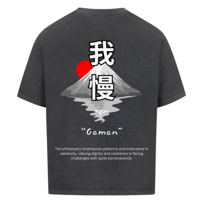 GAMAN Oversized T-Shirt Washed Black