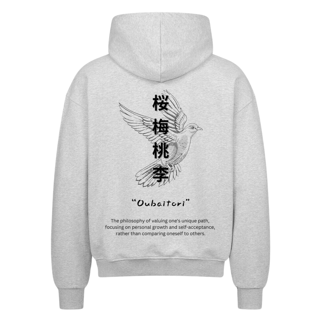 OUBAITORI Zip-Hoodie Heather Grey
