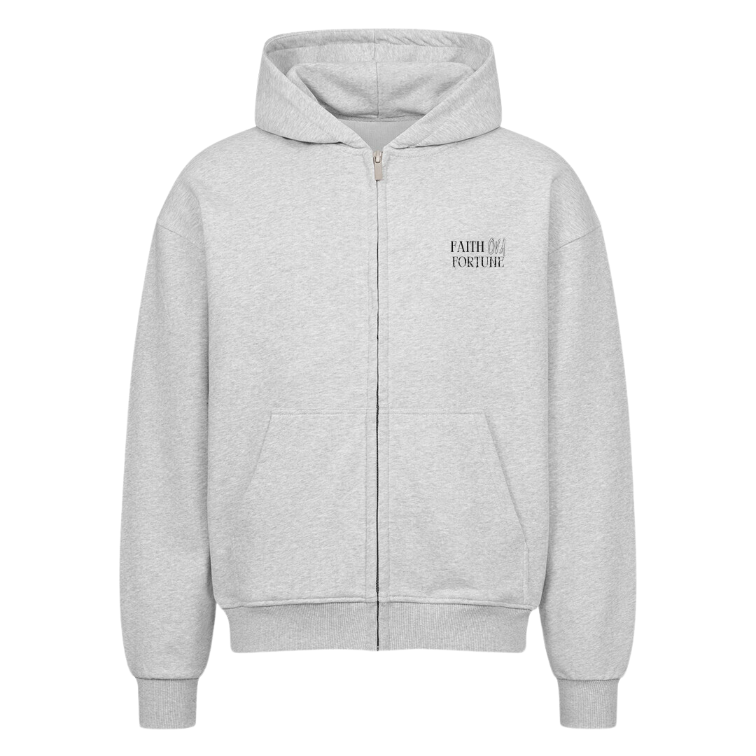 SAMURAI  Oversized Zip-Hoodie Grey