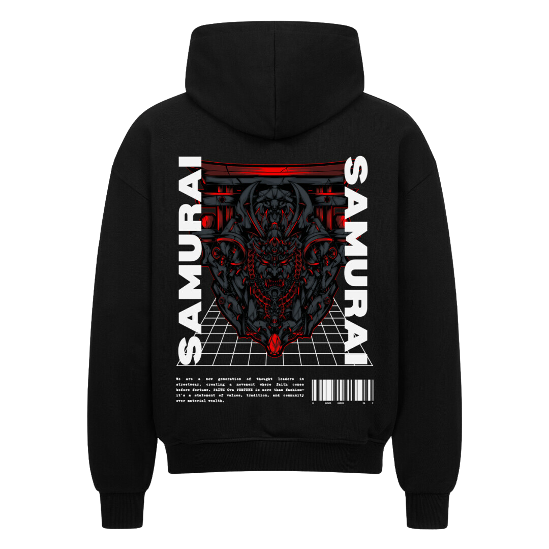 SAMURAI  Oversized Zip-Hoodie Black