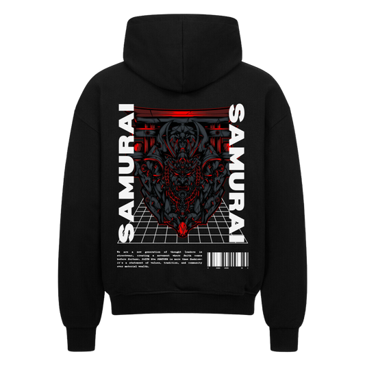 SAMURAI  Oversized Zip-Hoodie Black
