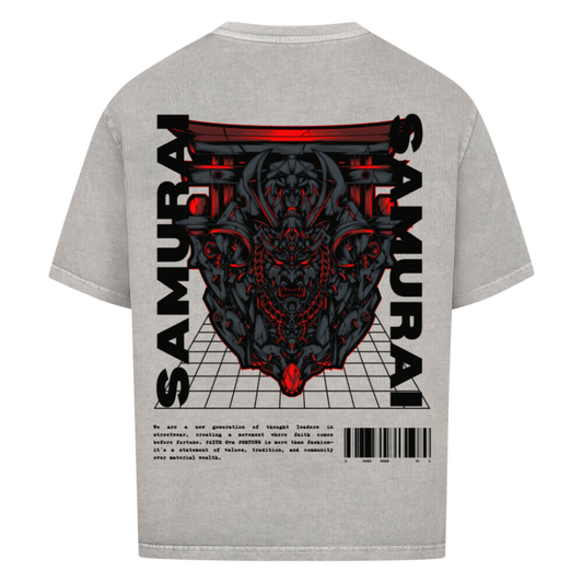 SAMURAI  Oversized T-Shirt Washed Grey