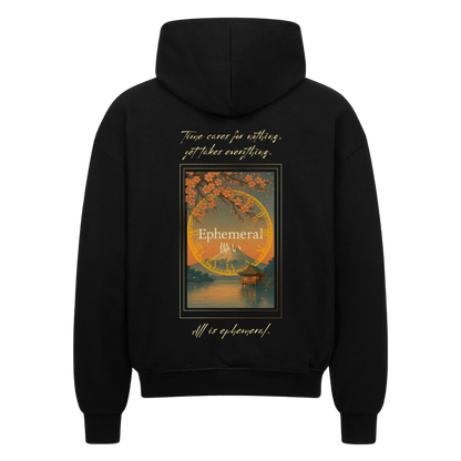 EPHEMERAL  Oversized Zip-Hoodie Schwarz