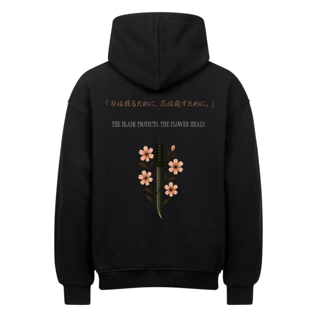 The Blade & The Bloom Oversized Hoodie Black
