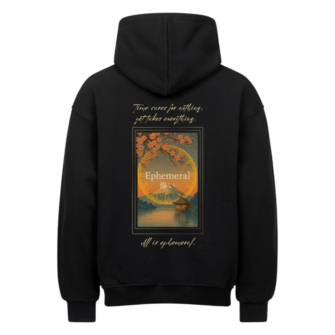 EPHEMERAL Oversized Hoodie Black