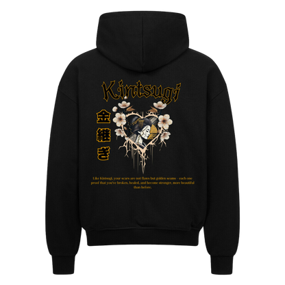 KINTSUGI Oversized Zip-Hoodie Schwarz