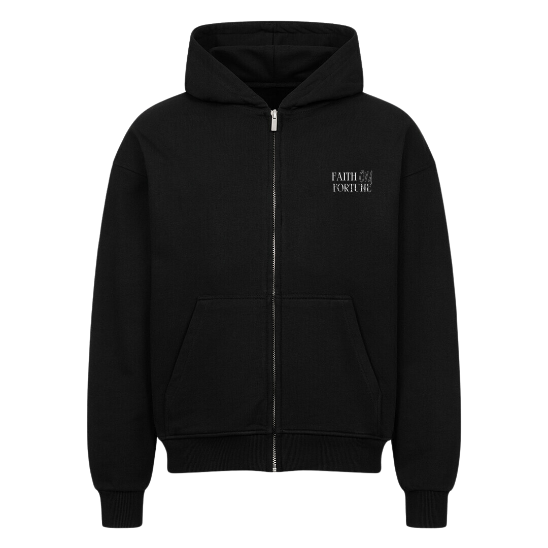 SINGLE STEP  Oversized Zip-Hoodie Schwarz