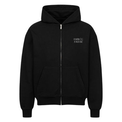 SINGLE STEP  Oversized Zip-Hoodie Schwarz