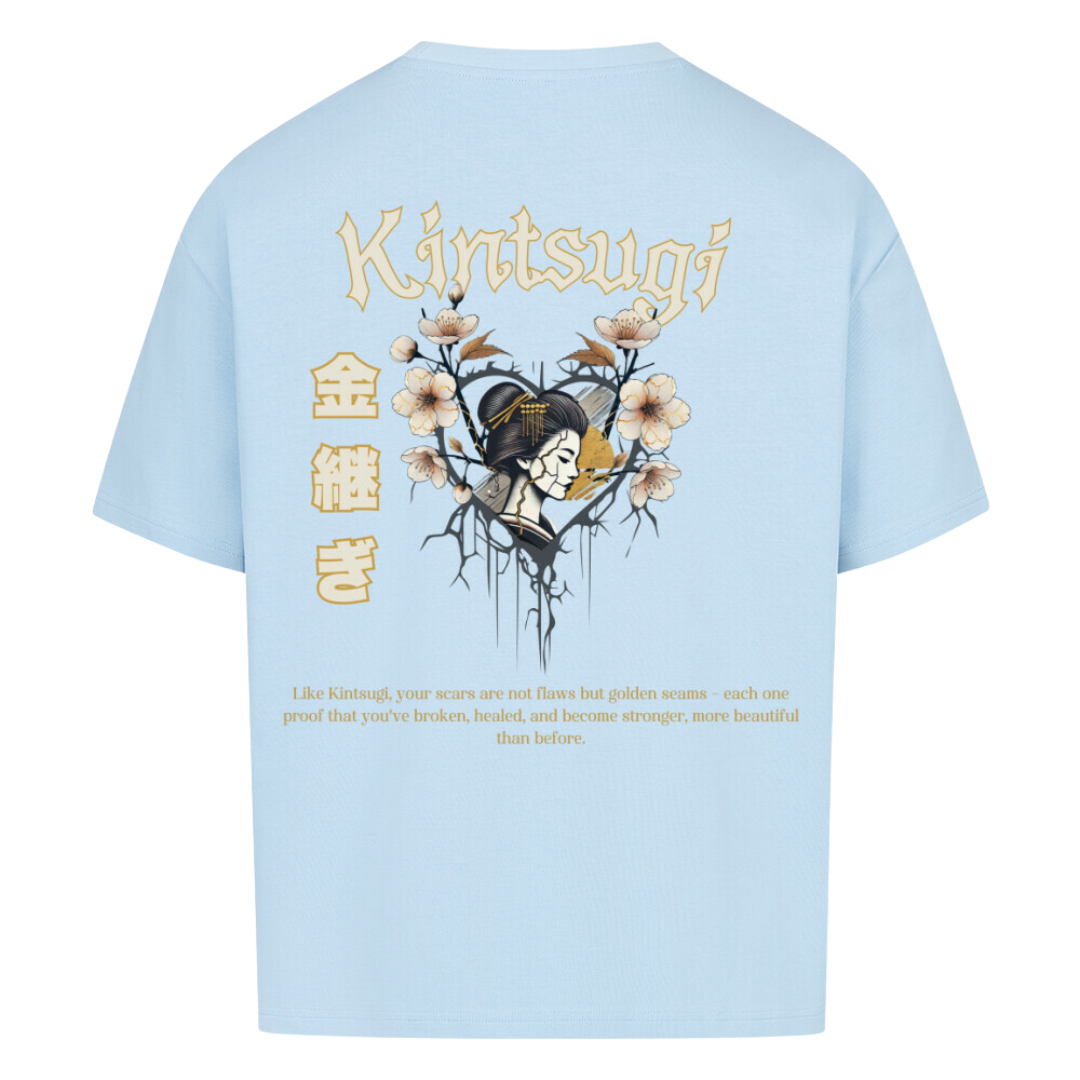 KINTSUGI Oversized T-Shirt Babyblau