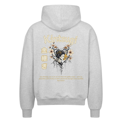 Kintsugi  Oversized Zip-Hoodie Heather Grey