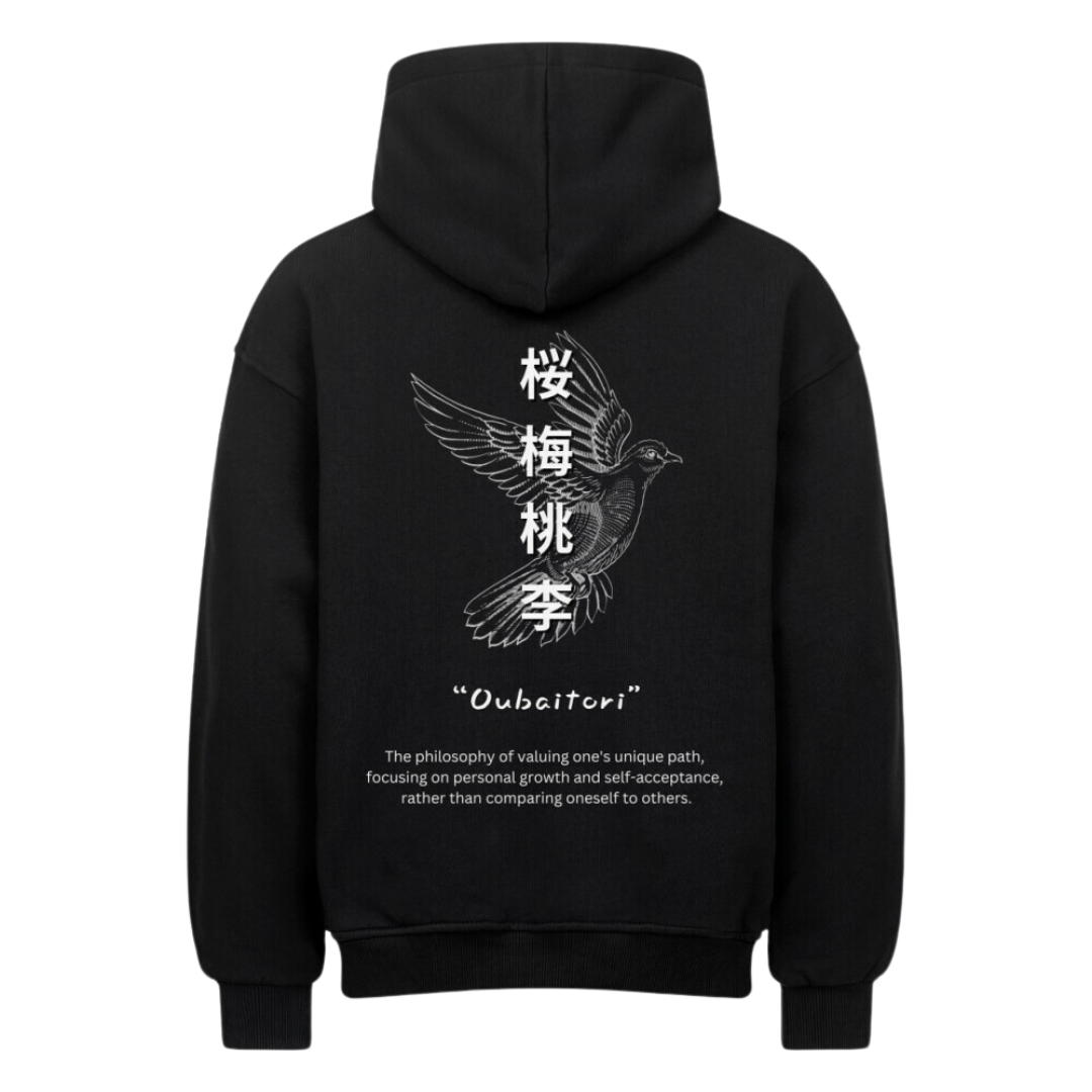 OUBAITORI Oversized Hoodie Schwarz
