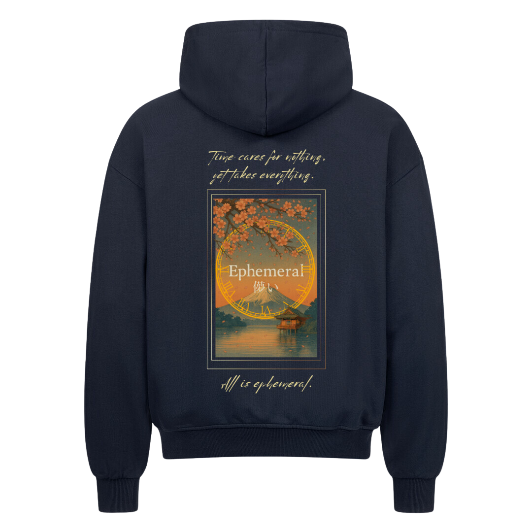 EPHEMERAL  Oversized Zip-Hoodie French Navy