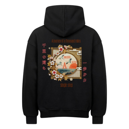 SINGLE STEP Oversized Hoodie Schwarz