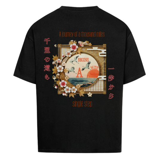 SINGLE STEP Oversized T-Shirt Schwarz