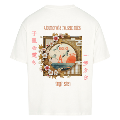 SINGLE STEP Oversized T-Shirt Weiß